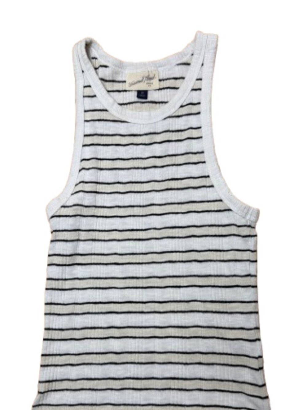 Universal Thread Striped Ribbed Tank Top Size XS Lettuce Edge